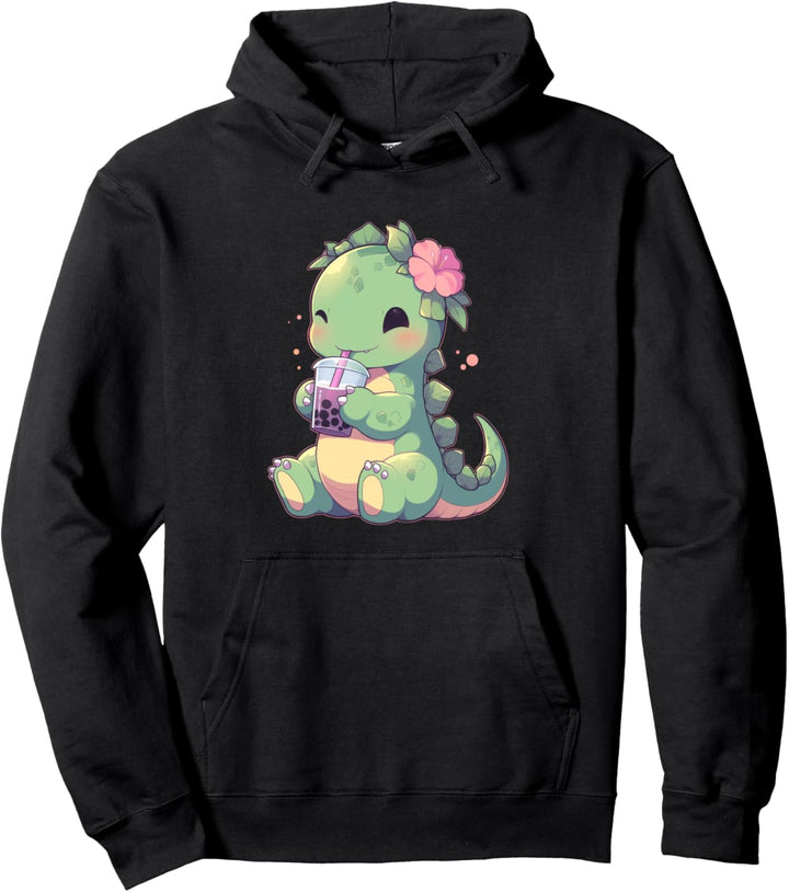 Dinosaurier Dino Boba Tea Bubble Tea Anime Kawaii Pullover Hoodie