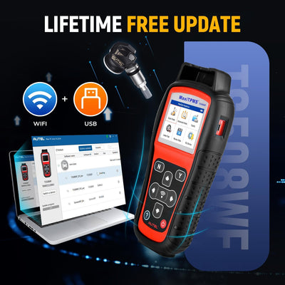 Autel MaxiTPMS TS508WF KIT mit 4 2-IN-1 Metall MX-Sensoren [Wert €120], 2024 WiFi TPMS Programmierun