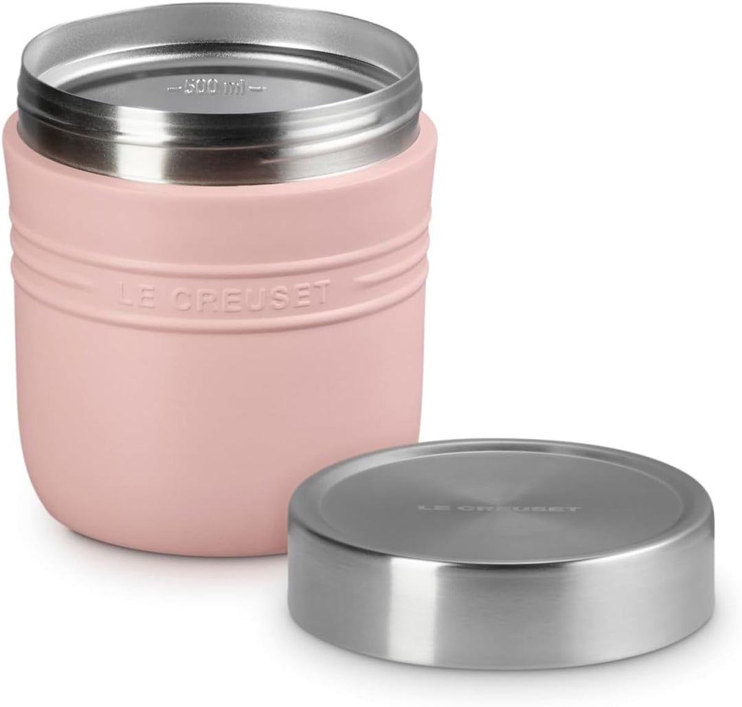 Le Creuset Edelstahl Vakuum Isoliert Heiss Kalt Suppe Glas Lunch Jar 499.8 ml (500ml) Shell Pink Lei