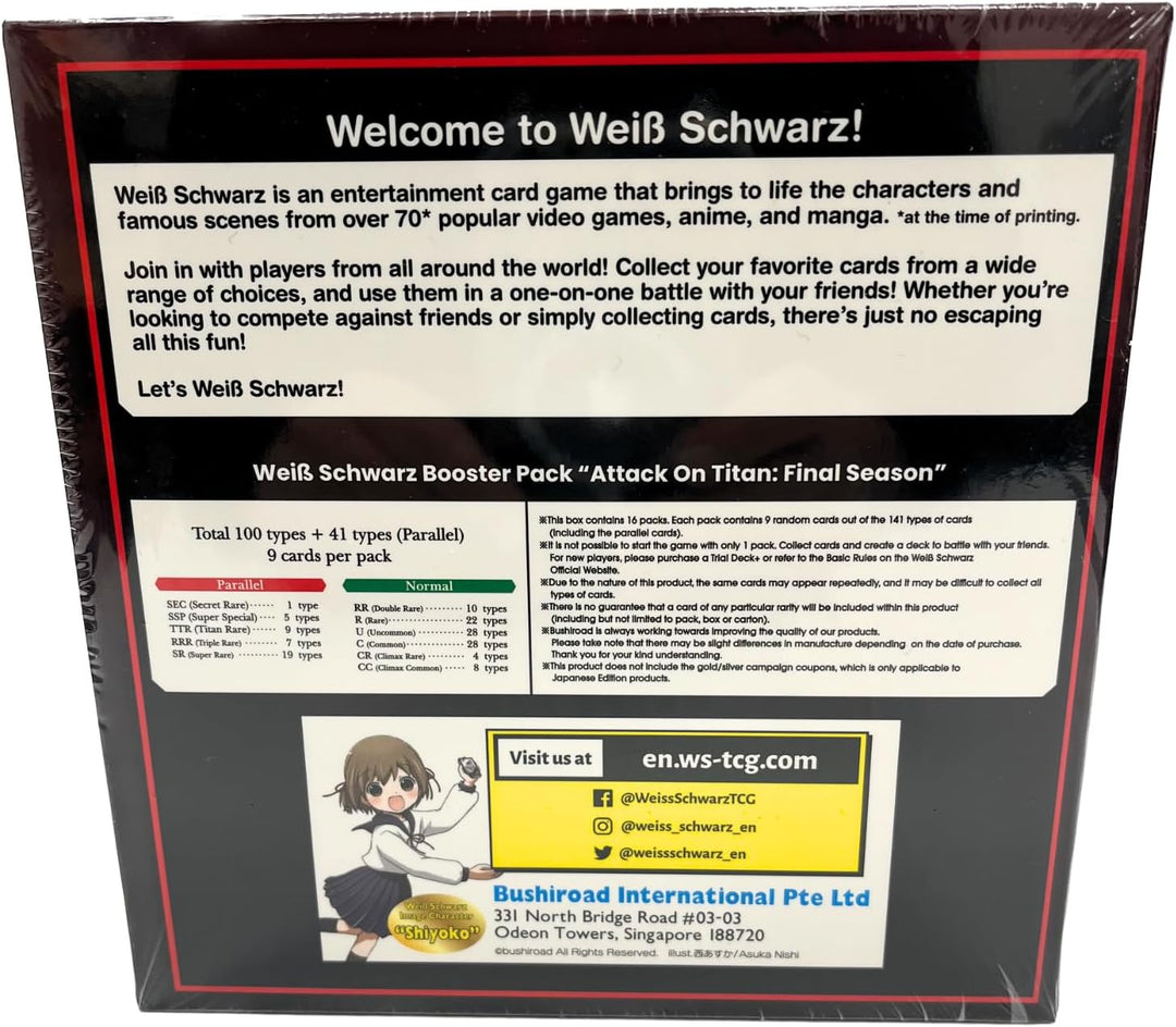 Weiss Schwarz: Attack On Titan: Final Season - ENG Booster Box