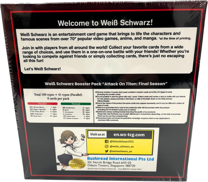 Weiss Schwarz: Attack On Titan: Final Season - ENG Booster Box