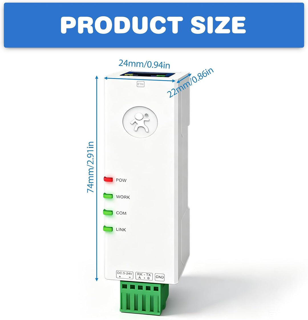 DIN-Schiene RS485 zu Ethernet Konverter: Modbus RTU-TCP Gateway RS485 zu Ethernet RS232, Konverter s