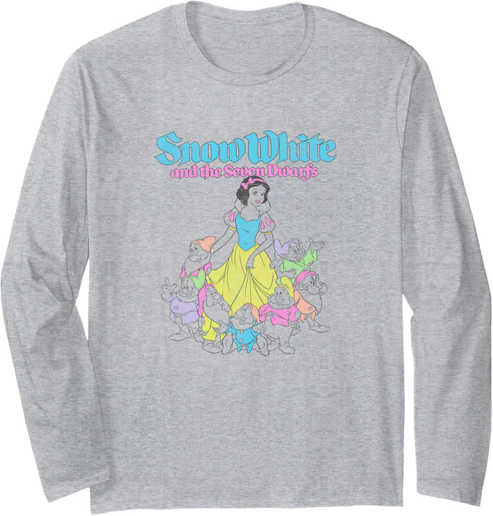 Disney Snow White And The Seven Dwarfs Outline Langarmshirt