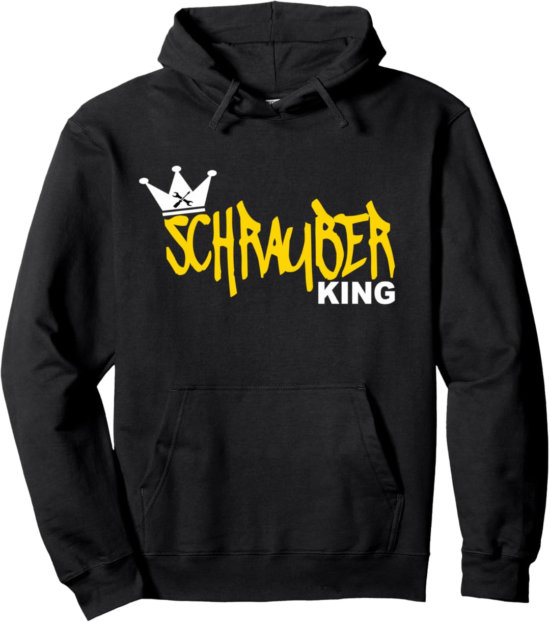 Schrauber King Lustiger Tuning Spruch Auto Kfz Mechaniker Pullover Hoodie