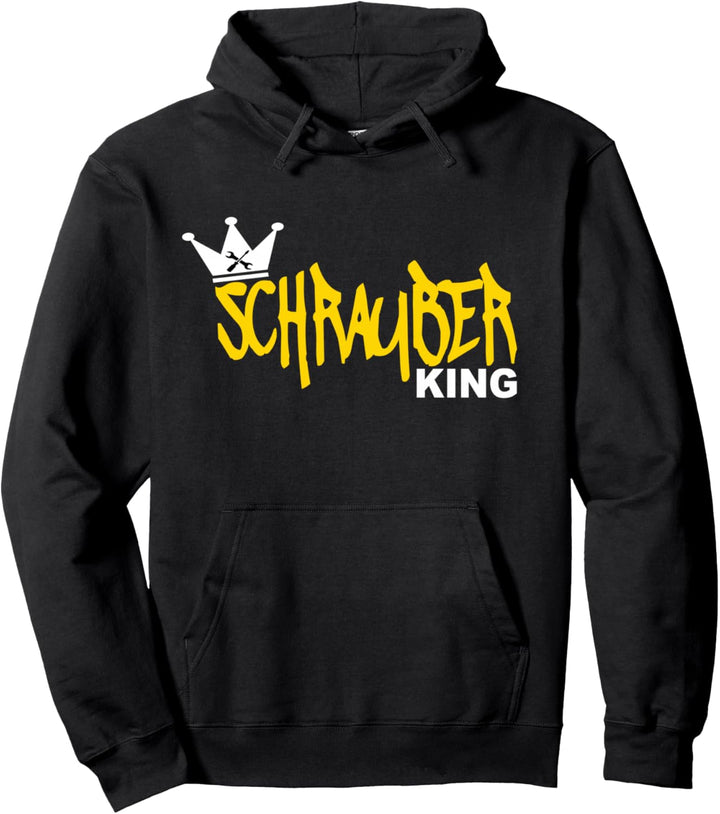 Schrauber King Lustiger Tuning Spruch Auto Kfz Mechaniker Pullover Hoodie