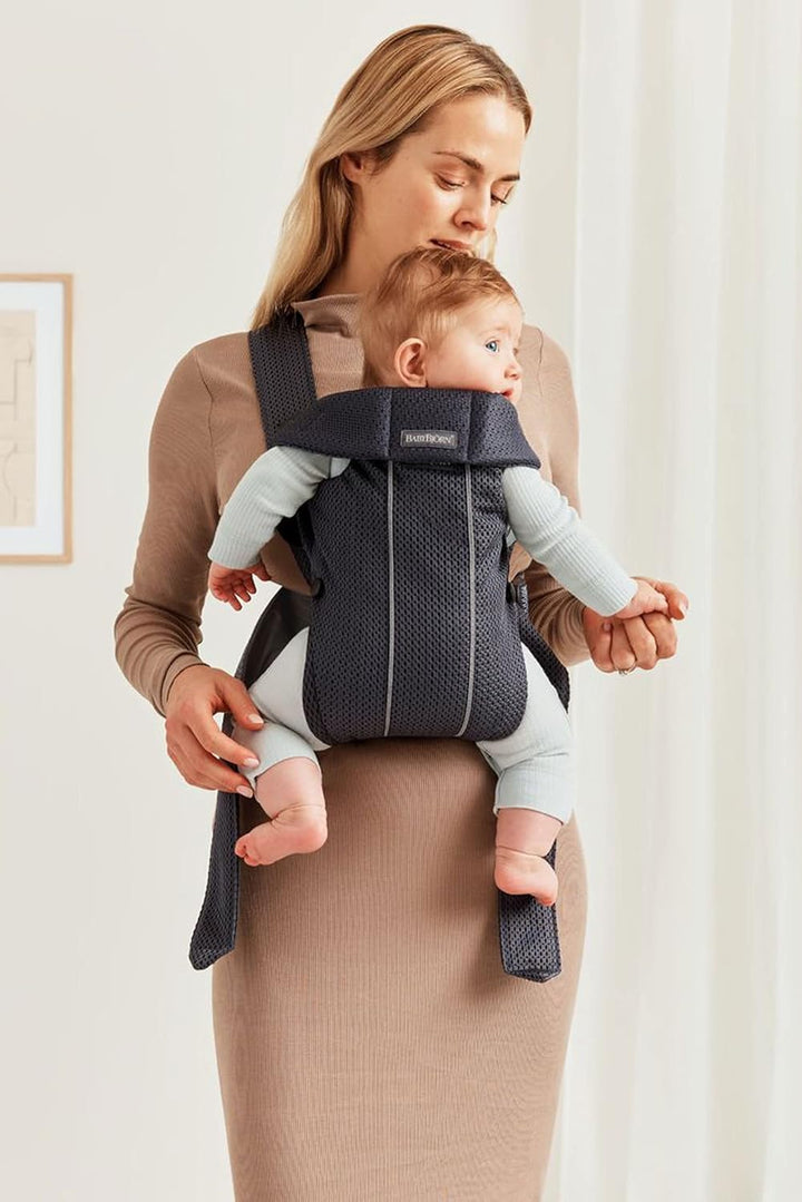 BabyBjörn Babytrage Mini, 3D-Netzstoff, Anthrazitgrau 3D-Netzstoff Anthrazitgrau, 3D-Netzstoff Anthr
