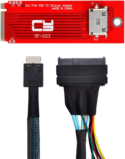 NFHK U.2 SFF-8639 Kabel & PCI-E 3.0 M.2 M-Key auf Oculink SFF-8612 SFF-8611 Host-Adapter für PCIe Nv