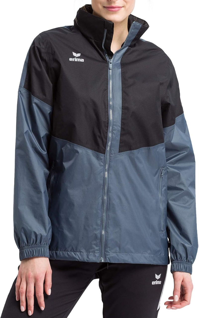 Erima Unisex Squad Allwetter Jacke, Schwarz/Slate Grey