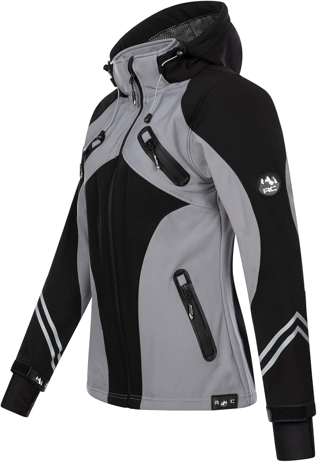 Rock Creek Damen Softshell Jacke Windbreaker D-466 M Schwarz, M Schwarz
