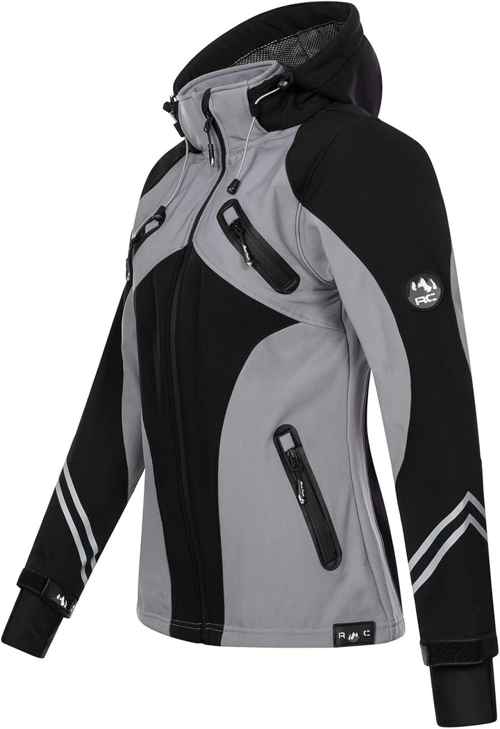 Rock Creek Damen Softshell Jacke Windbreaker D-466 M Schwarz, M Schwarz