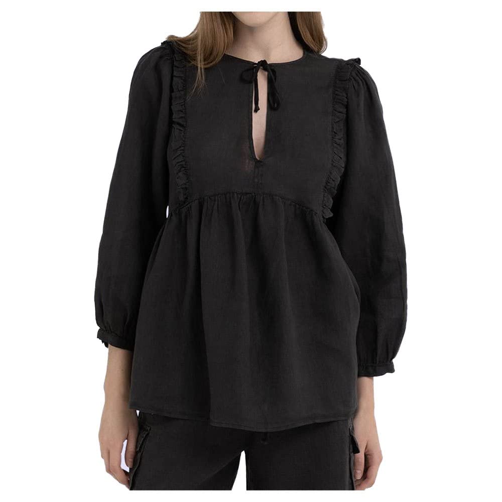 Replay Damen Bluse XXS 099 Blackboard, XXS 099 Blackboard
