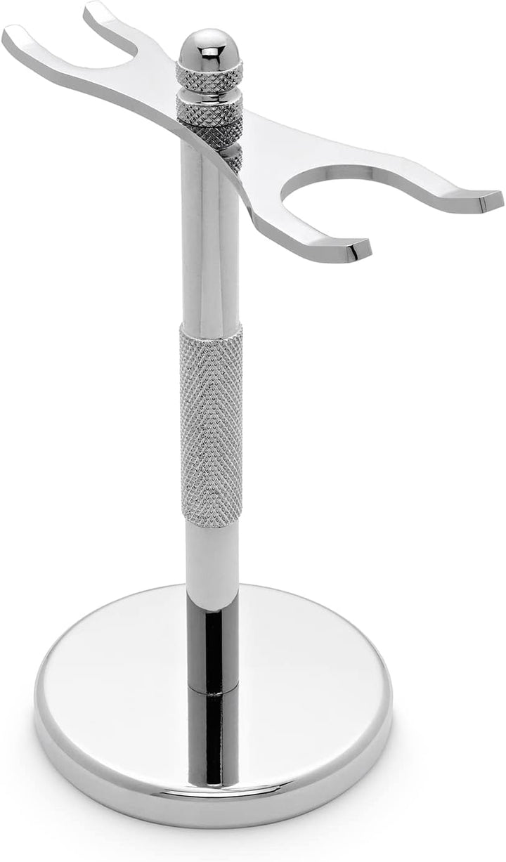Störtebekker® Premium Rasierständer aus Edelstahl in Silber - geeignet für Rasierhobel & Rasierpinse