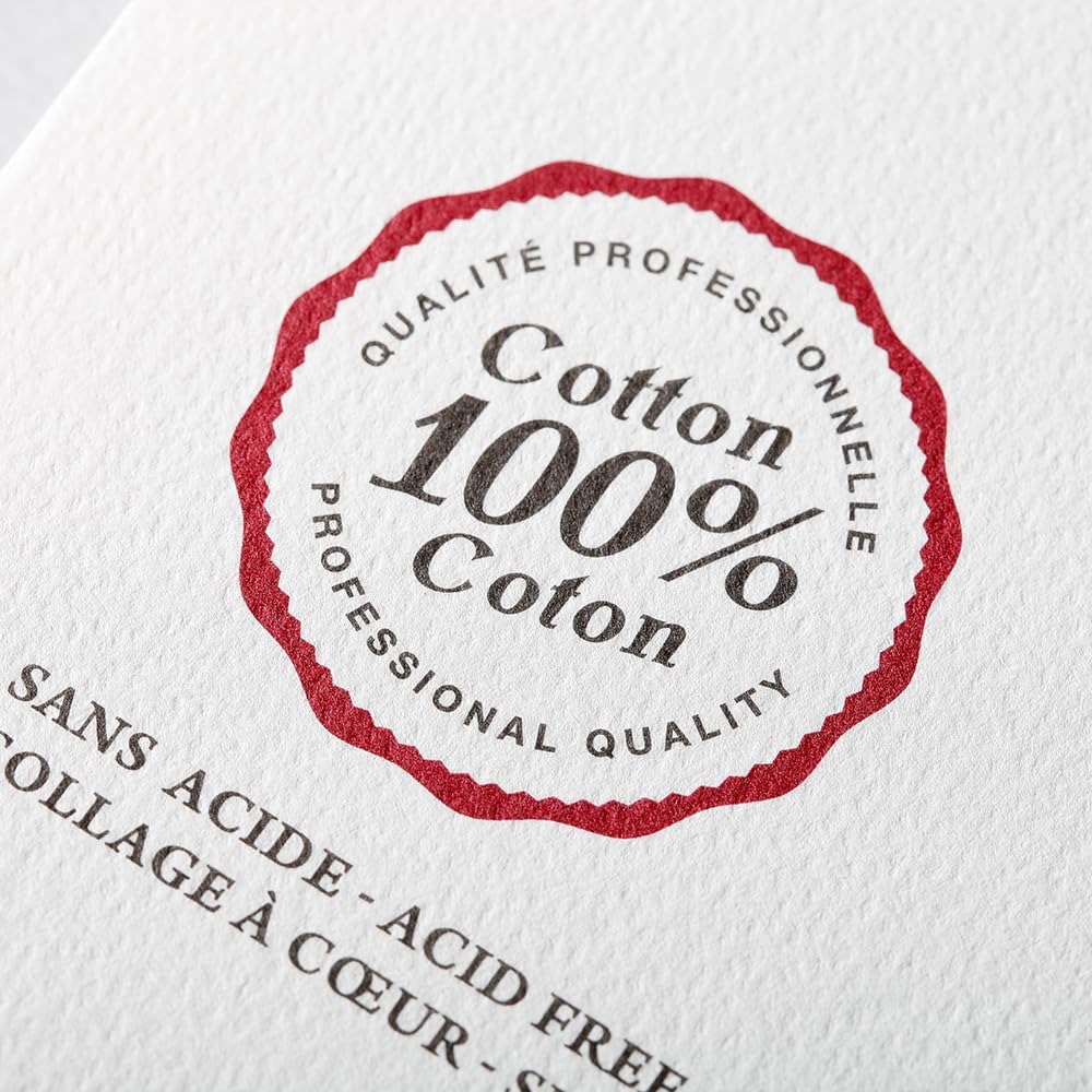 Clairefontaine 96344C Aquarellblock Fontaine Satiné (100% Hadern, feinkörnig, glatt, für Nass- und T