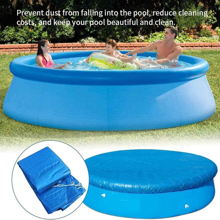 Artfeel 396cm Runde Poolabdeckung Schwimmbadabdeckung,Blau PE Abdeckplane Regendicht Staubdicht Pool