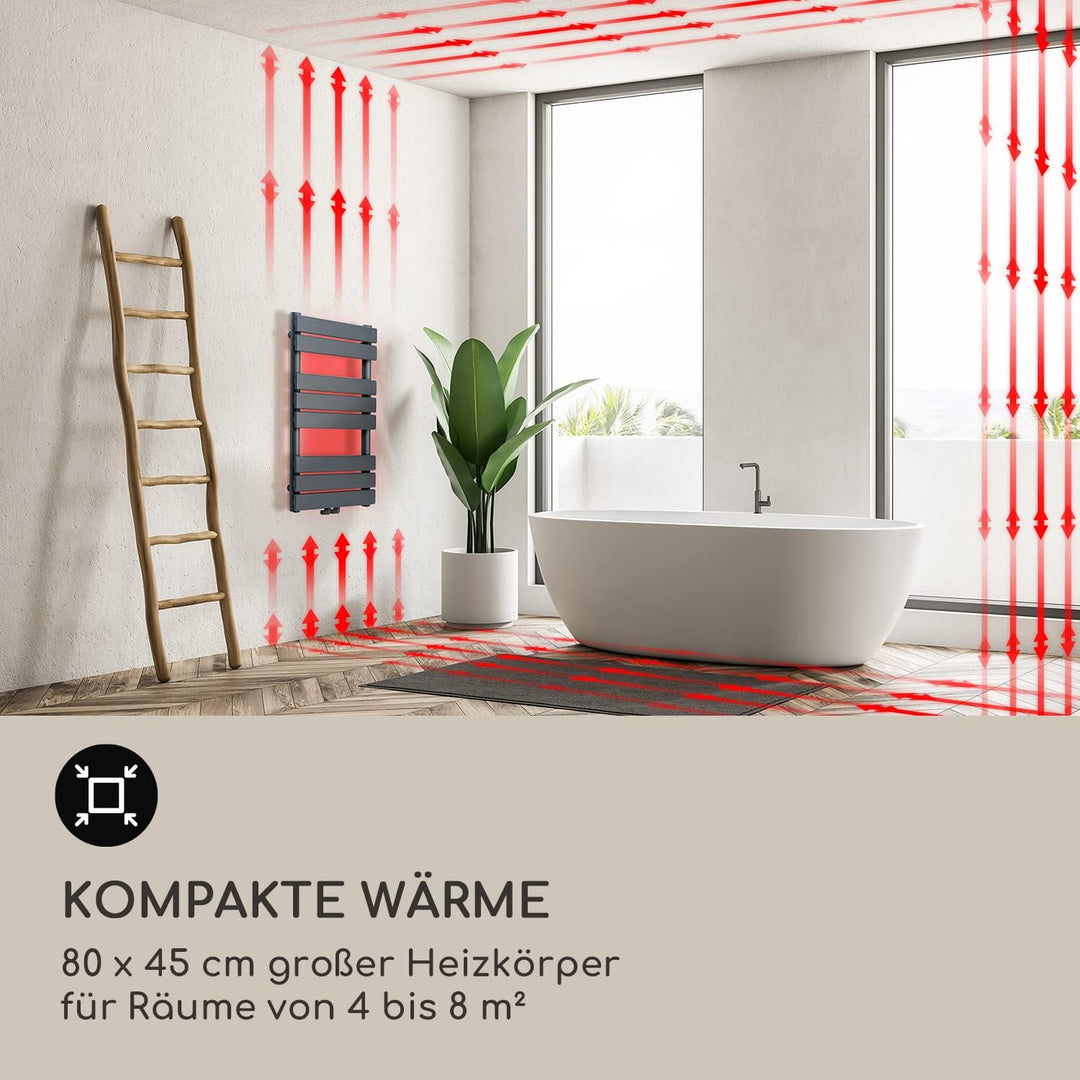 Blumfeldt Badheizkörper, Design Heizkörper Flach, Sparsamer Flachheizkörper Vertikal, Wand-Röhrenhei