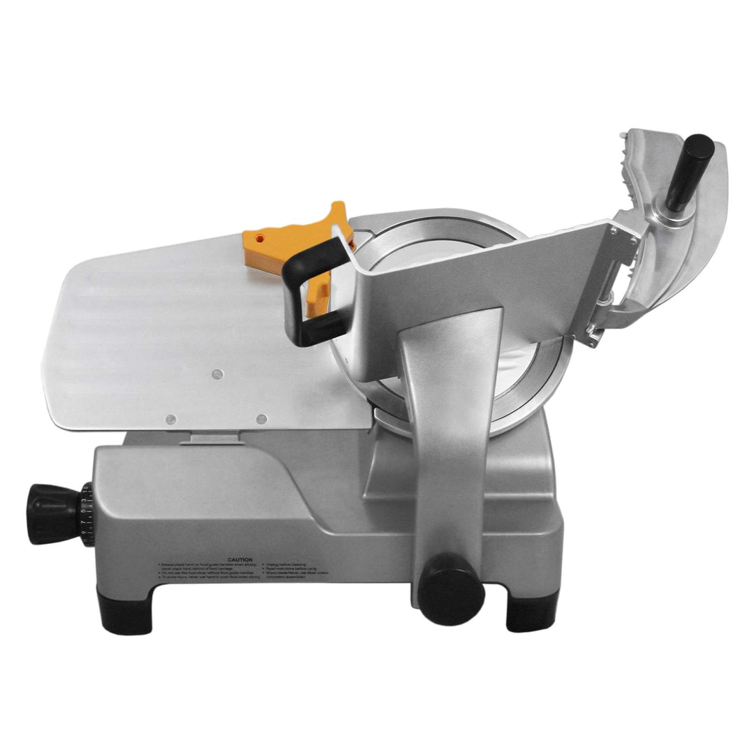 Gastro Aufschnittmaschine mit 30cm/ 300mm Messer Schrägschneider mit Schnittguthalter, Schubhilfe un