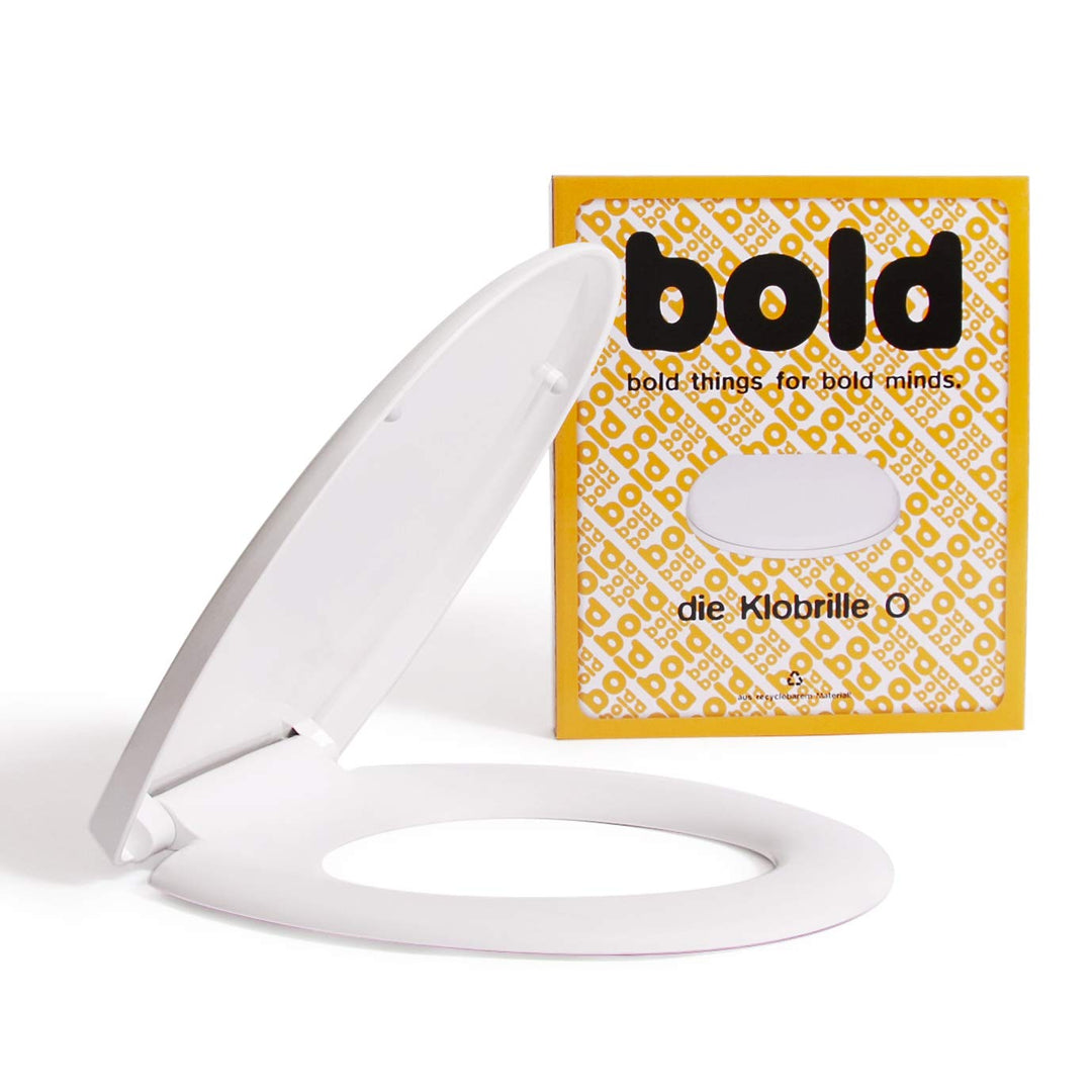 Bold O-Form Toilettendeckel mit Absenkautomatik - Klobdeckel mit Softclose - WC-Sitz - bruchsicher -