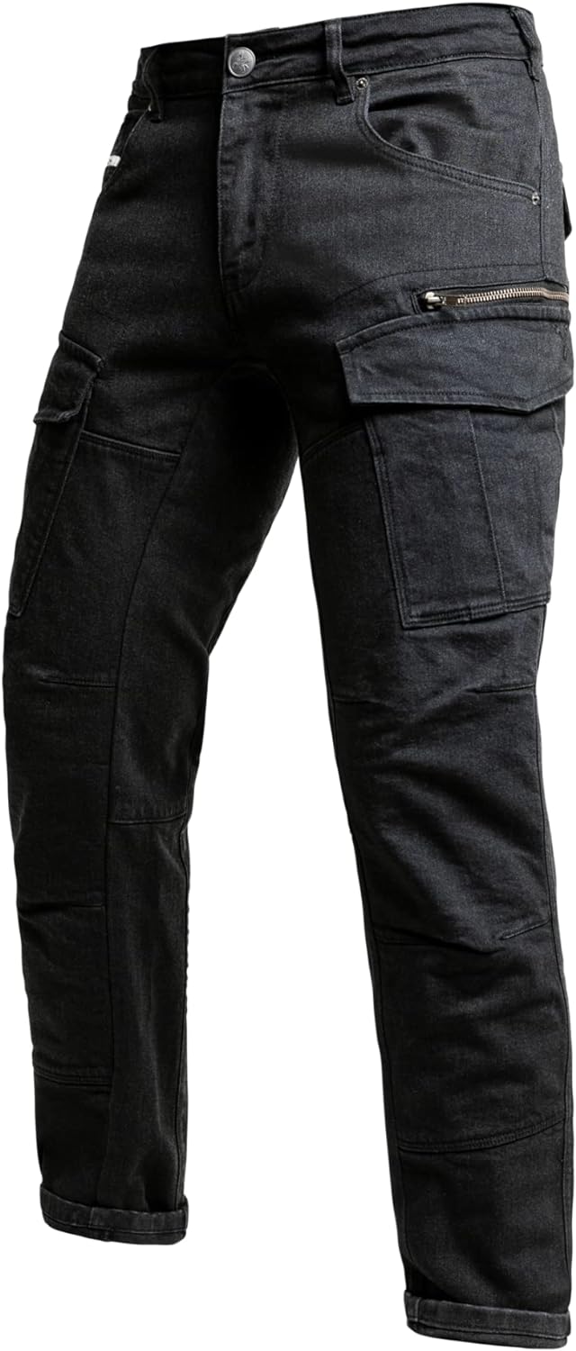 John Doe Herren Motorradhose Defender L Schwarz, L Schwarz