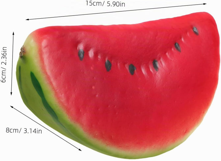 ADOCARN 4stücke Gefälschte Wassermelonenscheiben-Modelle Realistische Fruchtdekorationen Simulierte