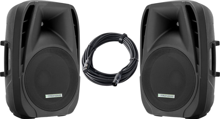 Pronomic 2X PH15A DJ Aktivboxen Mobile Lautsprecher MP3 Bluetooth 700 W (Outdoor, 15" Woofer, 34 mm
