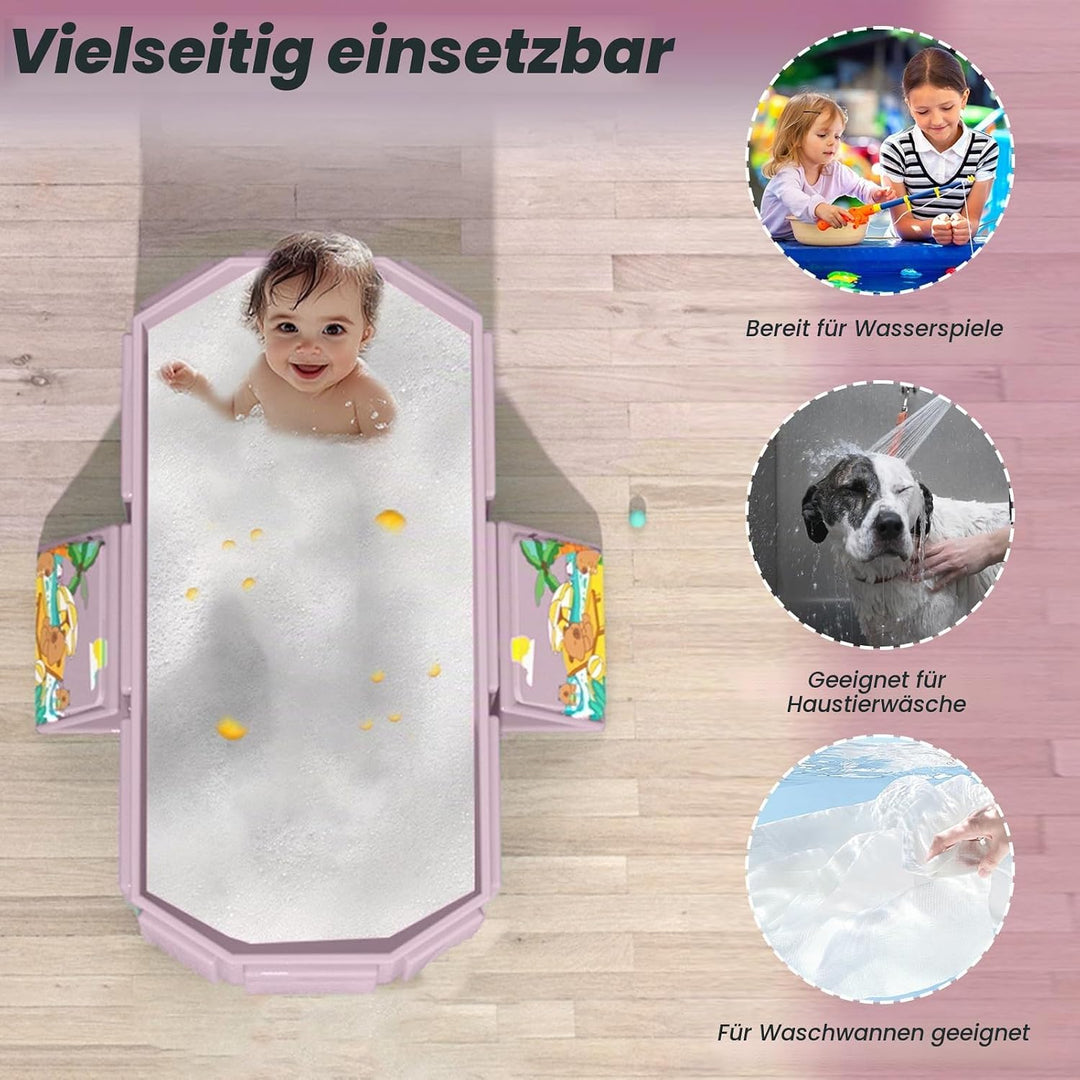 Faltbare Badewanne 75x45x25cm Tragbare Klappbare Multifunktionale Wanne für Familienmitglieder und H