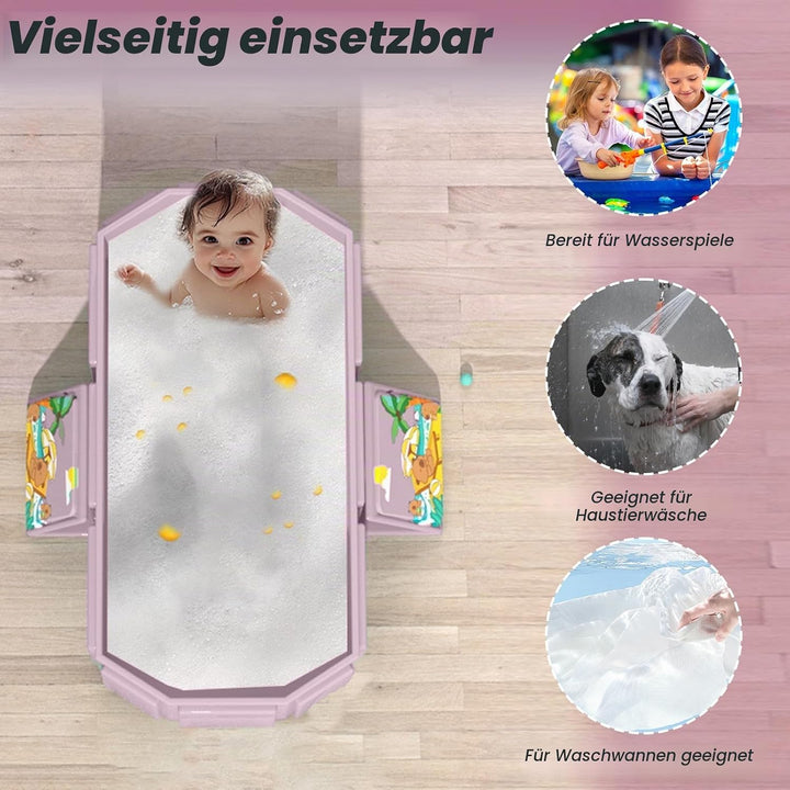 Faltbare Badewanne 75x45x25cm Tragbare Klappbare Multifunktionale Wanne für Familienmitglieder und H