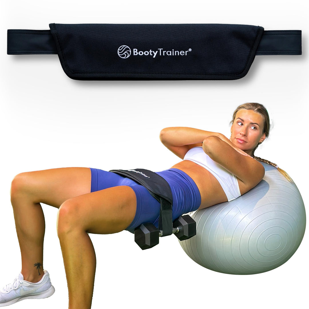 Hip Thrust Gürtel für Po Workouts | Po Training Gerät für Zuhause | Hip Thrust Belt schwarz