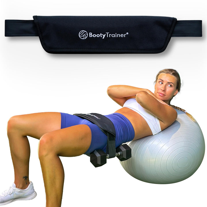 Hip Thrust Gürtel für Po Workouts | Po Training Gerät für Zuhause | Hip Thrust Belt schwarz