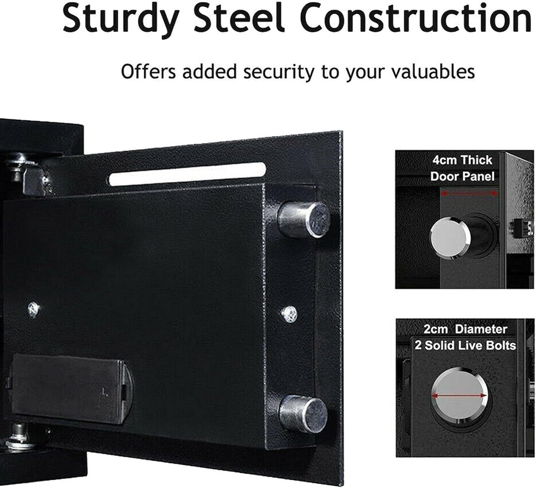Tresor Feuerfest Wandtresor Möbeltresor Elektronischer Safe Klein Wandsafe Mini Tresor Stahlsafe Min