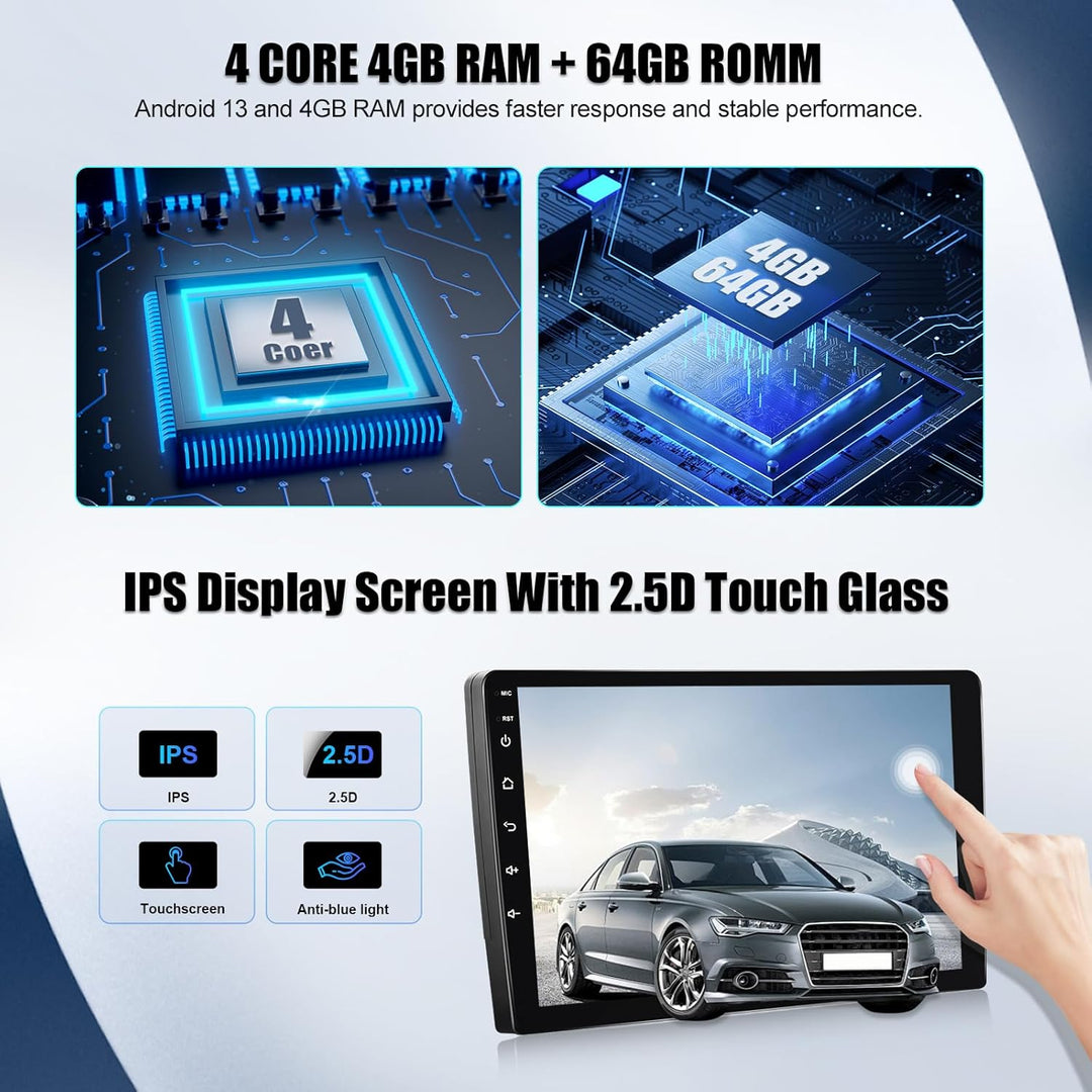 SIXWIN 4+64G Android 13 Autoradio mit CarPlay/Android Auto/Mirror Link für Renault Megane 3 2008-201
