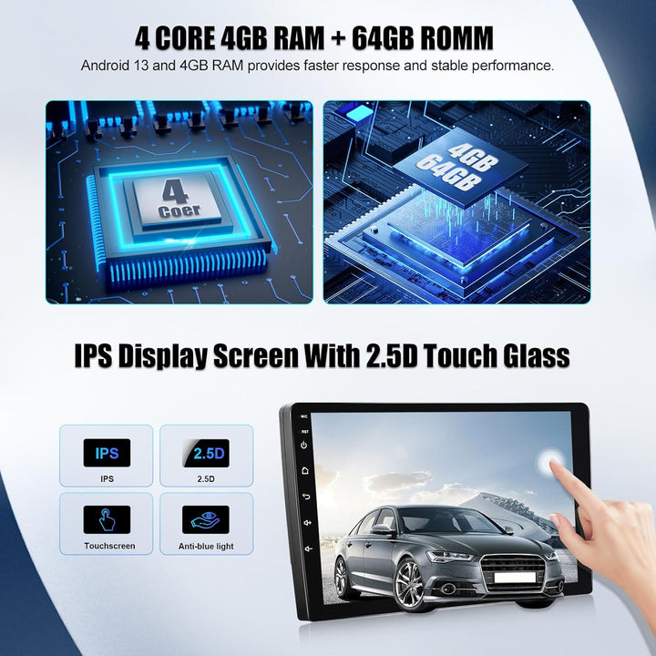 SIXWIN 4+64G Android 13 Autoradio mit CarPlay/Android Auto/Mirror Link für Renault Megane 3 2008-201