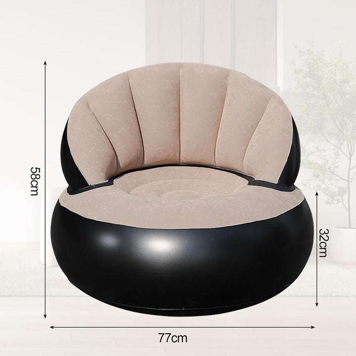 Yuragim Aufblasbares Sofa, Aufblasbares Luftsofa mit Luftpumpe, 77x58 cm | Aufblasbarer Sessel wasse