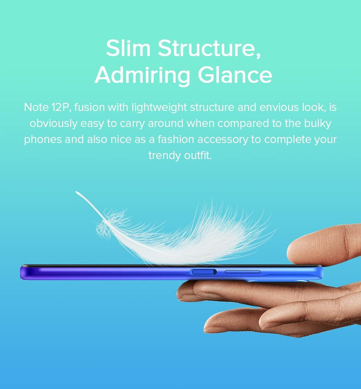 Ulefone Note 12P Smartphone ohne Vertrag, 7700mAh Massiver Akku DUAL-SIM-4G Handy, 6,82'' HD+, 4GB +