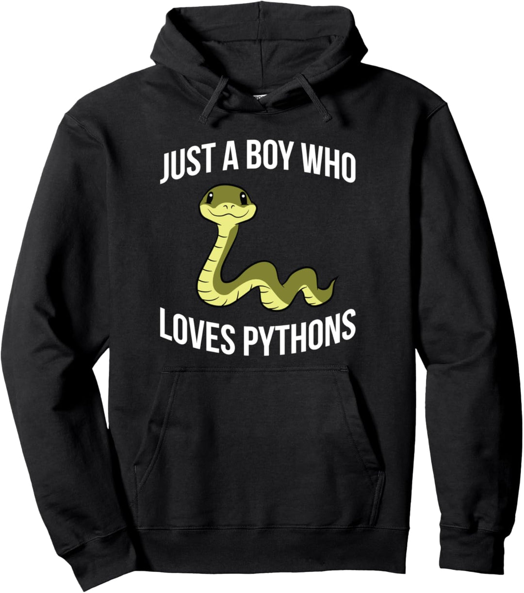 Snake Pet Boy Nur ein Junge, der Python-Schlangen liebt Pullover Hoodie