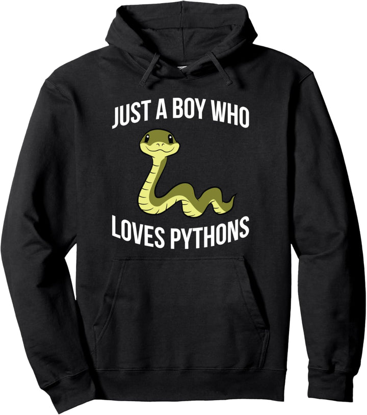 Snake Pet Boy Nur ein Junge, der Python-Schlangen liebt Pullover Hoodie