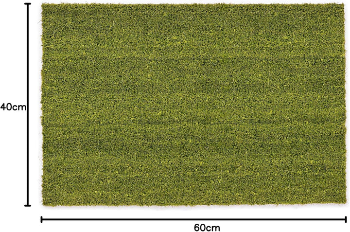 rutschfeste Kokosmatte - 40 x 60 cm Grün - Nachhaltige Naturfaser für den überdachten Aussenbereich