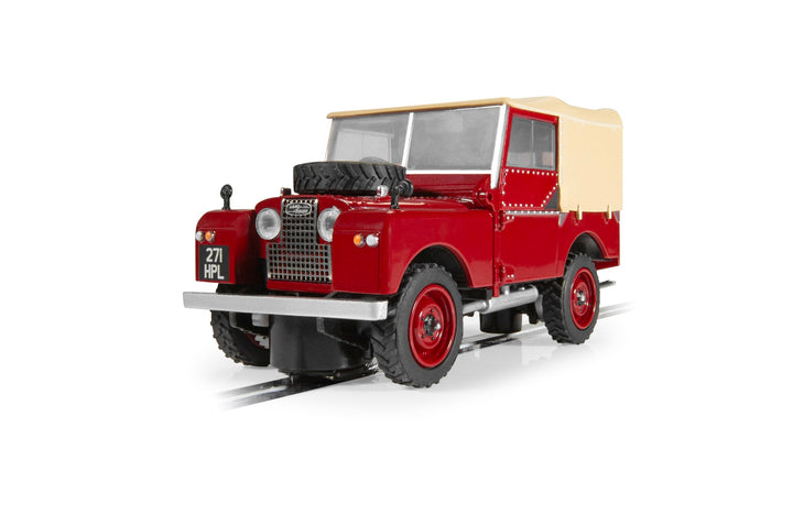 Scalextric Red C4493 Land Rover Series 1-Poppy Slot-Cars