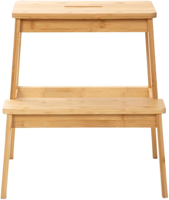 HOMLA Passo Bambus-Tritthocker Natur 42,7x40x49,6 cm