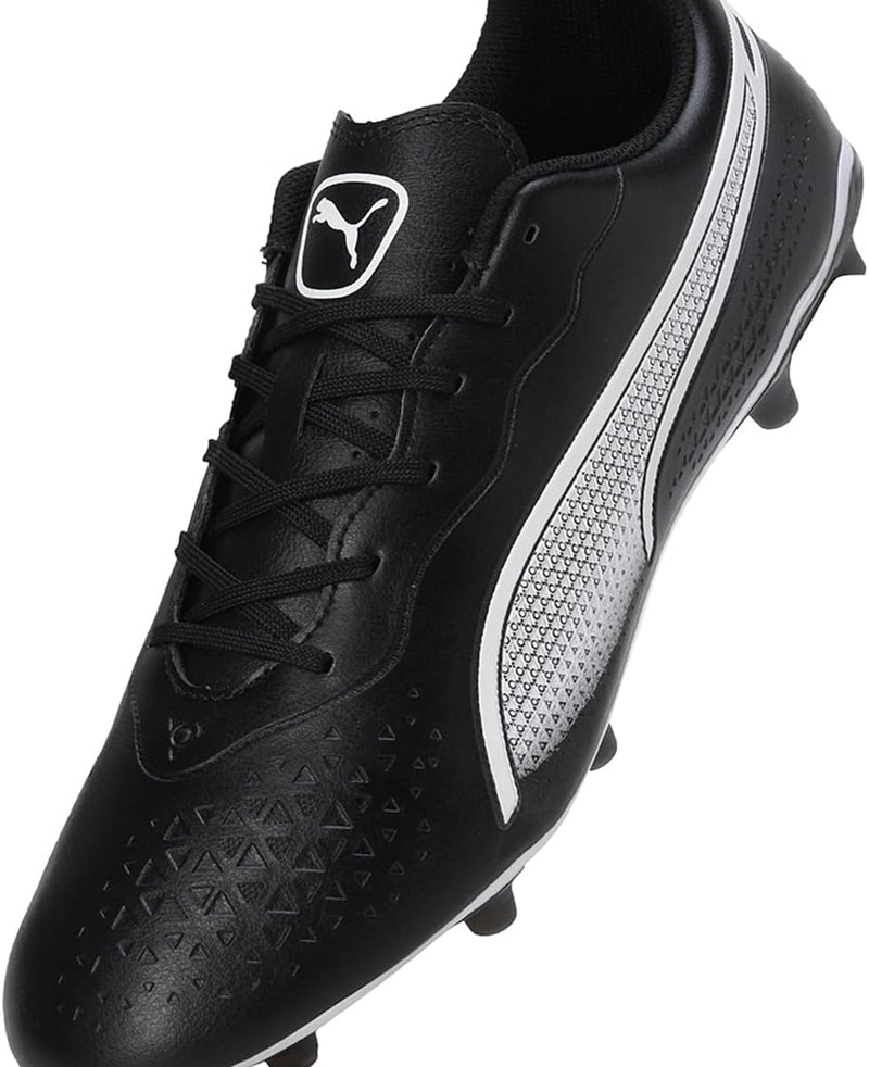 PUMA Unisex King Match Fg/Ag Soccer Shoe 43 EU Puma Black Puma White, 43 EU Puma Black Puma White