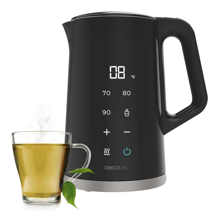 Cecotec Wasserkocher - 1,7L - Thermosense 800 Neo. 2200W Leistung, digitale Anzeige, Keep Warm-Funkt