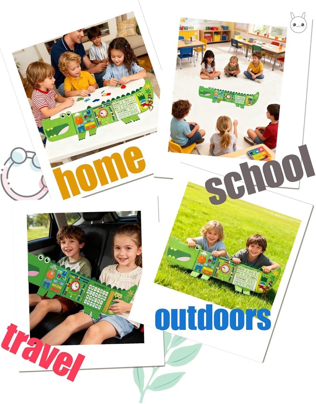 Montessori Busy Board Spielzeug - Activity Board Quiet Book Kinderspielzeug, Faltbar Motorikspielzeu