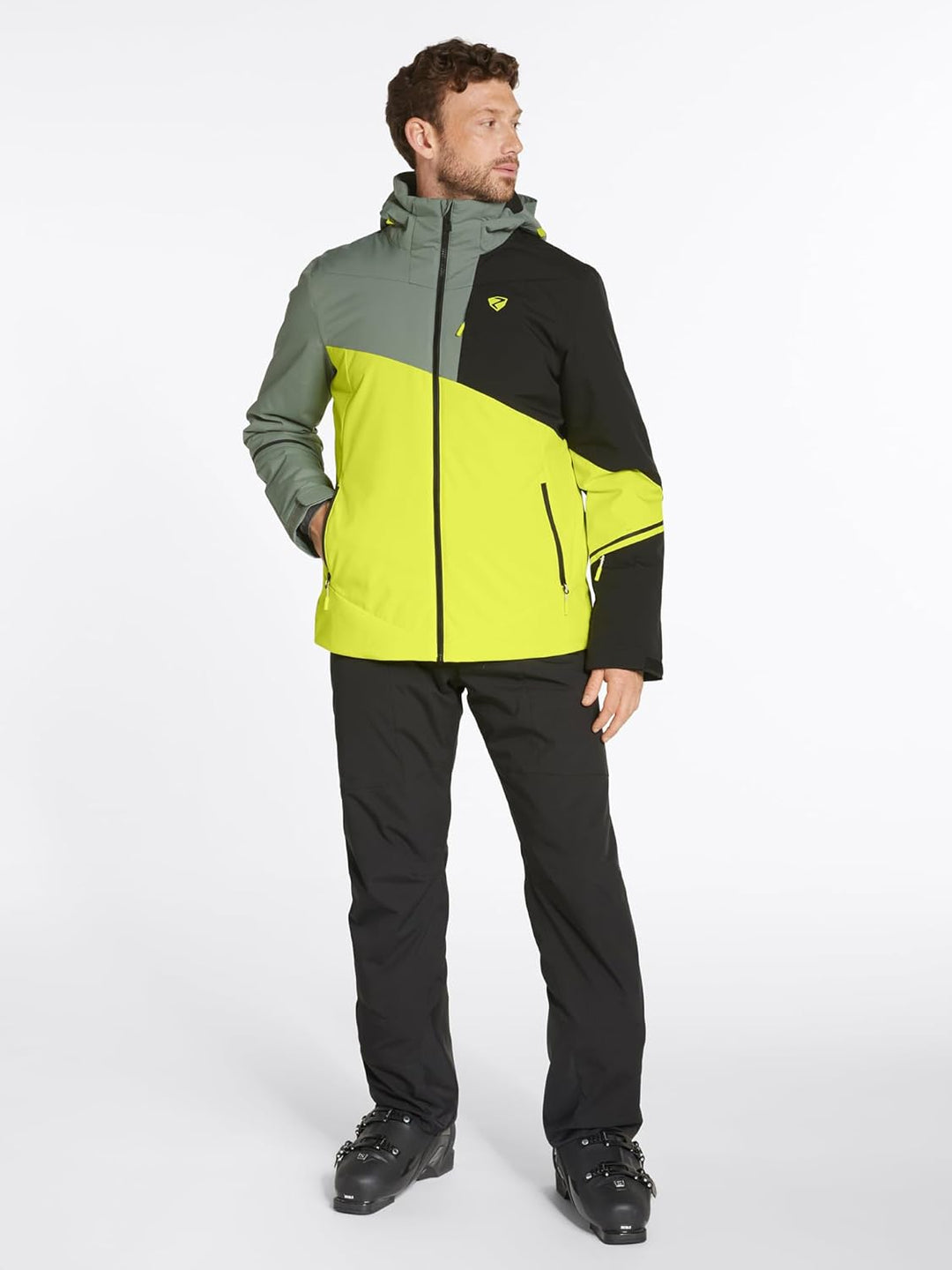 Ziener Herren Timpa Ski-Jacke/Snowboard-Jacke | atmungsaktiv, wasserdicht (1er Pack) 56 bitter lemon