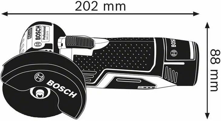 Bosch Professional 12V System Akku Winkelschleifer GWS 12V-76 (3 Trennscheiben, Scheibendurchmesser: