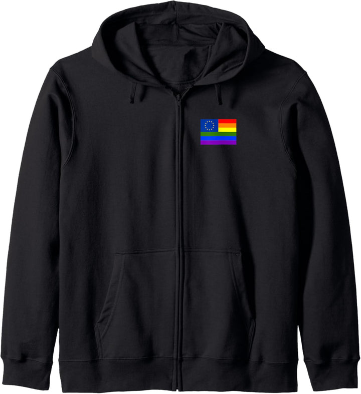 LGBT Regenbogen Fahne Europa Symbol Logo EU Sterne Gay Pride Kapuzenjacke