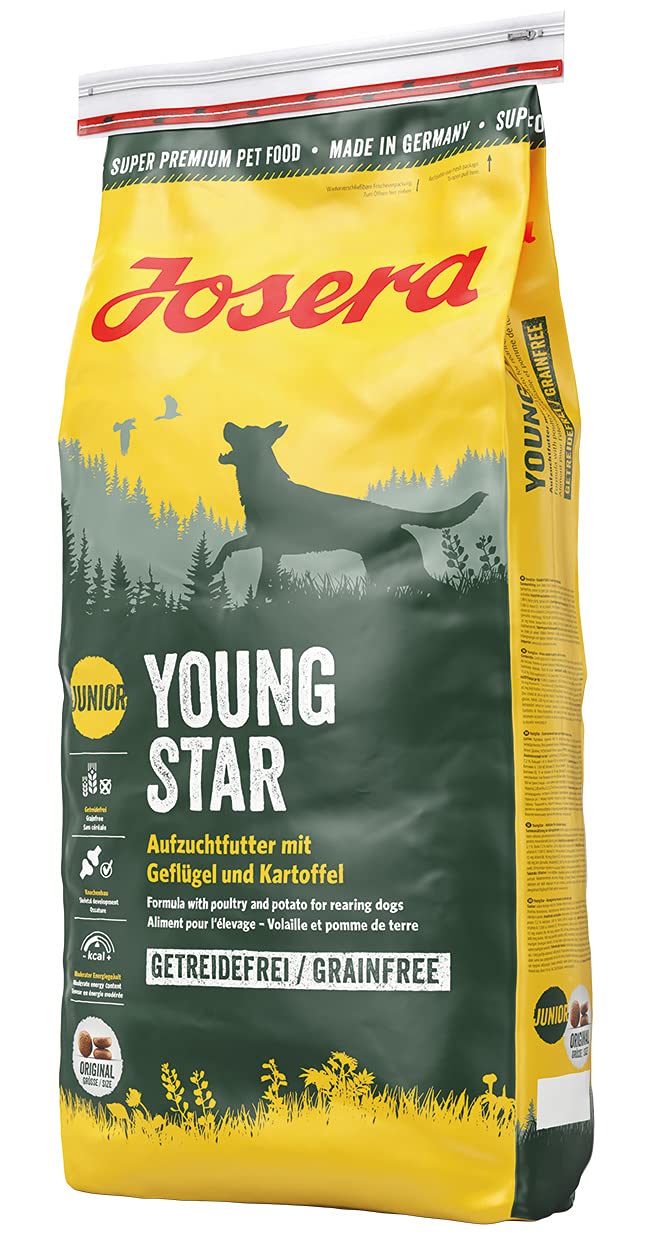 JOSERA YoungStar (1 x 15 kg) | getreidefreies Welpenfutter für mittlere und grosse Rassen | Super Pr