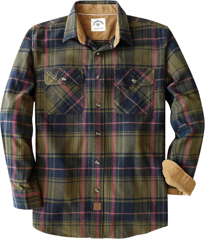 Dubinik® Flanellhemd Herren Button Down Kariert Baumwollhemd Freizeithemd Hemd Herren Langarm mit Zw