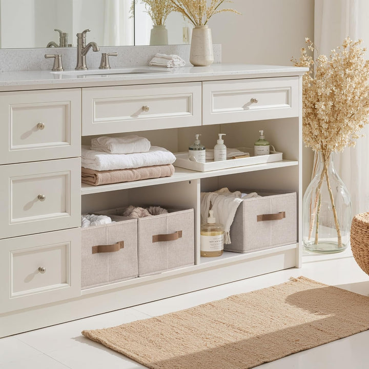 StorageWorks grosse Aufbewahrungskörbe für Regale, Aufbewahrungsbox für Kleiderschrank, dekorative K