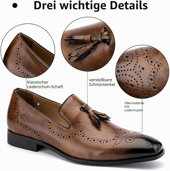 MEIJIANA Herren Mokassins Klassische Herren Anzug Schuhe Elegante Schuhe Leder Sommer Freizeitschuhe