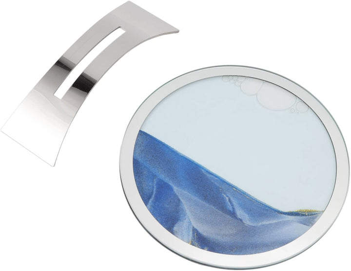 AUNMAS Moving Sand Art Picture Sandscapes, Round Moving Sand Art Frame Sand Art Liquid Motion Stress