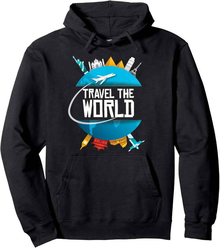 Weltreise um die Welt Geschenk für Reisende Pullover Hoodie